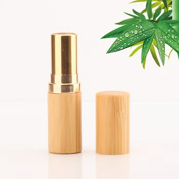 5ml make-up bambusu dizajn prázdne Zlatý lesk na pery kontajner bambusu rúž trubice DIY kozmetické balzam na pery rúry