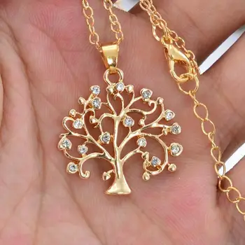 V Tvare srdca Stromu Života Prívesok Žien Dlhý Náhrdelník Žien Luxusný Sveter Reťazca Náhrdelník Príslušenstvo Šperky Darček 2021