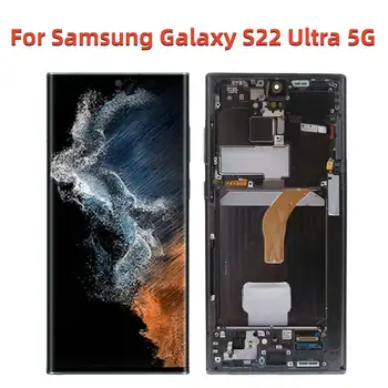 Pôvodné G908E LCD Samsung Galaxy S22 Ultra 5G Displej LCD Displej S Rámom 6.8