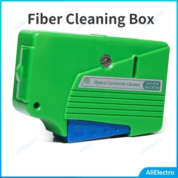 Nové Vlákno Čistenie Box Pigtail Cleaner Kazeta Vlákniny Utieranie Nástroj Optických Vlákien Cleaner Nástroje pre SC/ST/FC FTTH