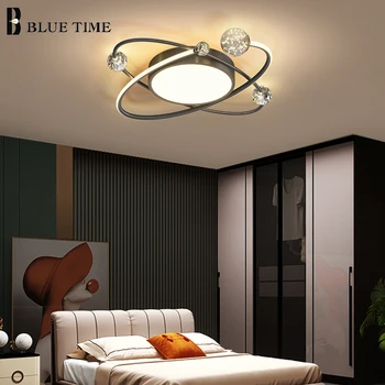 Moderné Led Stropné svietidlo Crystal Home 110v 220v Stropné Lampy, Obývacej Izby, Spálne, Jedálne lampa Black&Gold&Grey