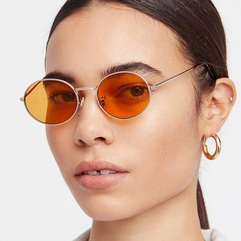 2020 Malé Rám, Čierne Odtiene Okrúhle Slnečné Okuliare Ženy Oválne Dizajnér Značky Vintage Módy Ružové Okuliare Na Slnko Žena Oculos De Sol