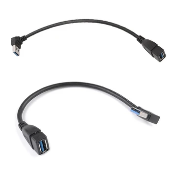 2 Ks USB 3.0 Uhol 90 Stupňov, Predlžovací Kábel Mužov a Žien Adaptér, Dátový Kábel, Hore a Vpravo