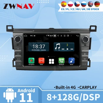 Carplay Rádio, Bluetooth Pre Toyota RAV4 RAV 4 2013 2014 2015 GPS Automobilových Multimediálnych Central 2 Din Android Auto Displej Stereo